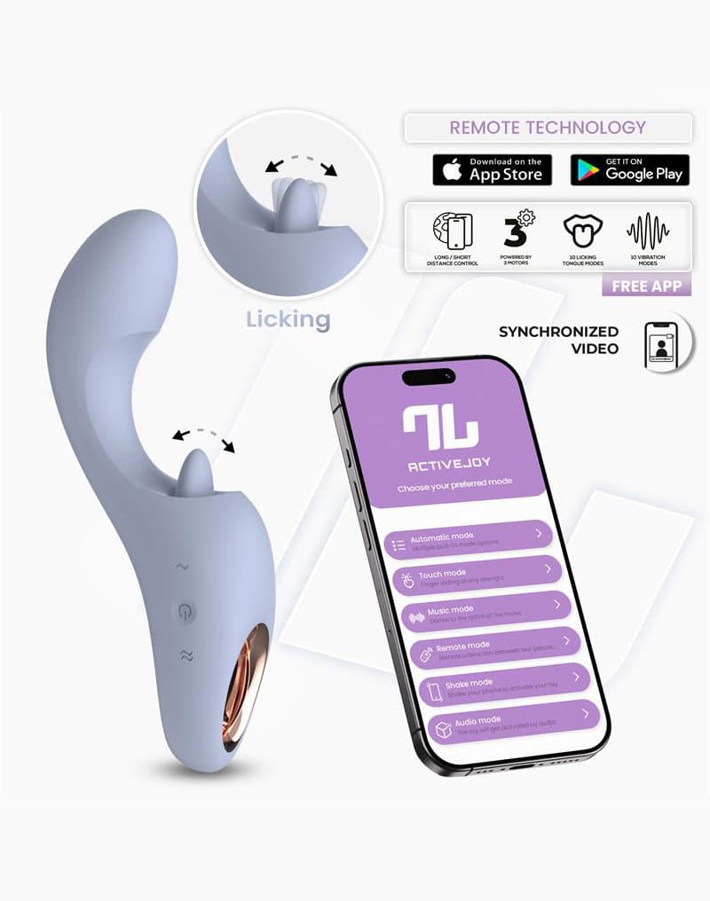 IY - Licky - Likkende tongvibrator met app-bediening - Lichtblauw 1