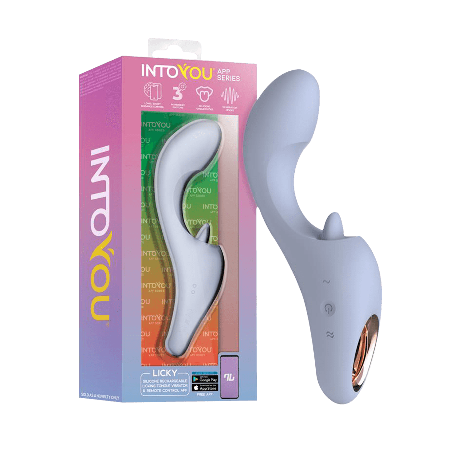 IY - Licky - Likkende tongvibrator met app-bediening - Lichtblauw 5