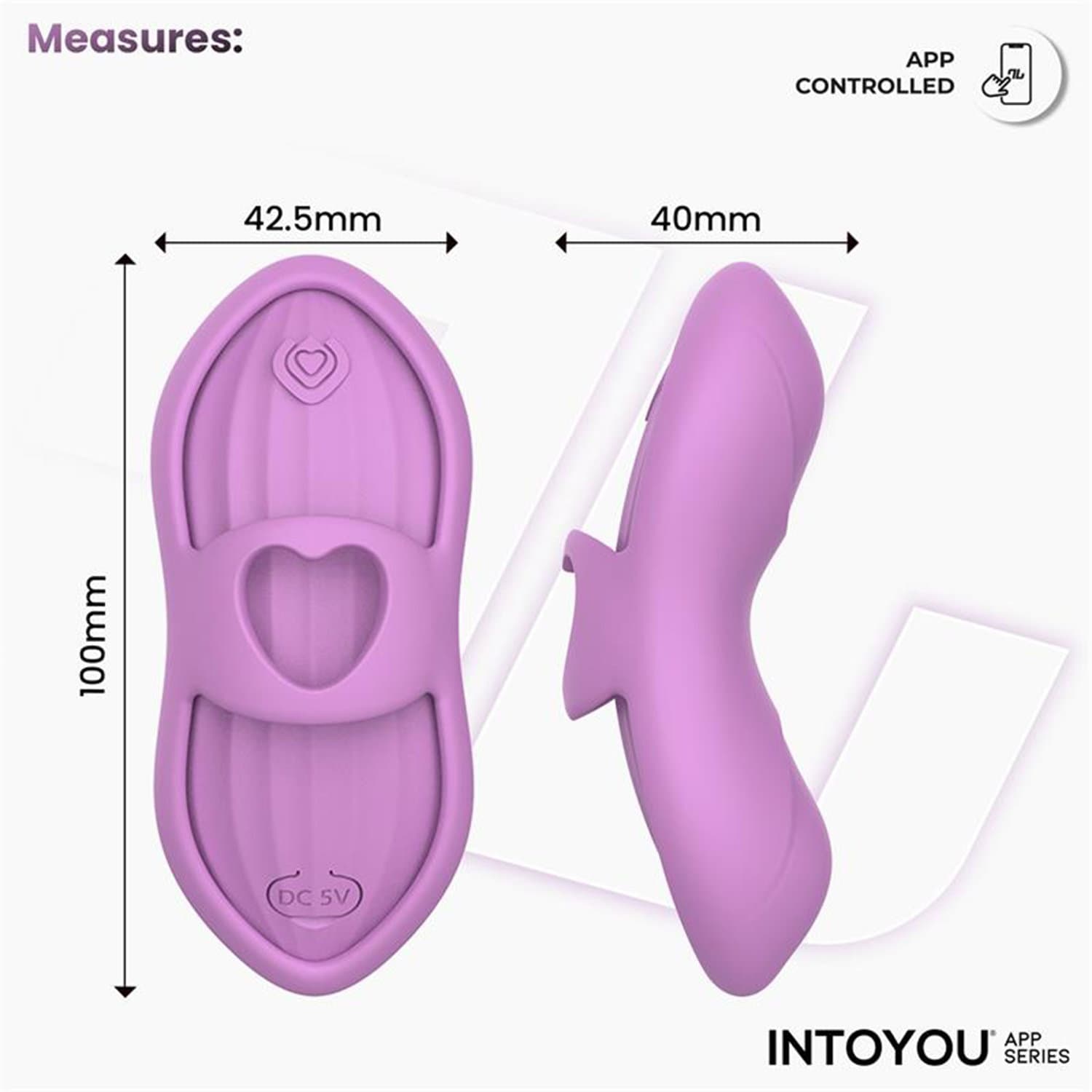 IY - Laia - Verwarmde vingervibrator met app-bediening - Lavendel 10
