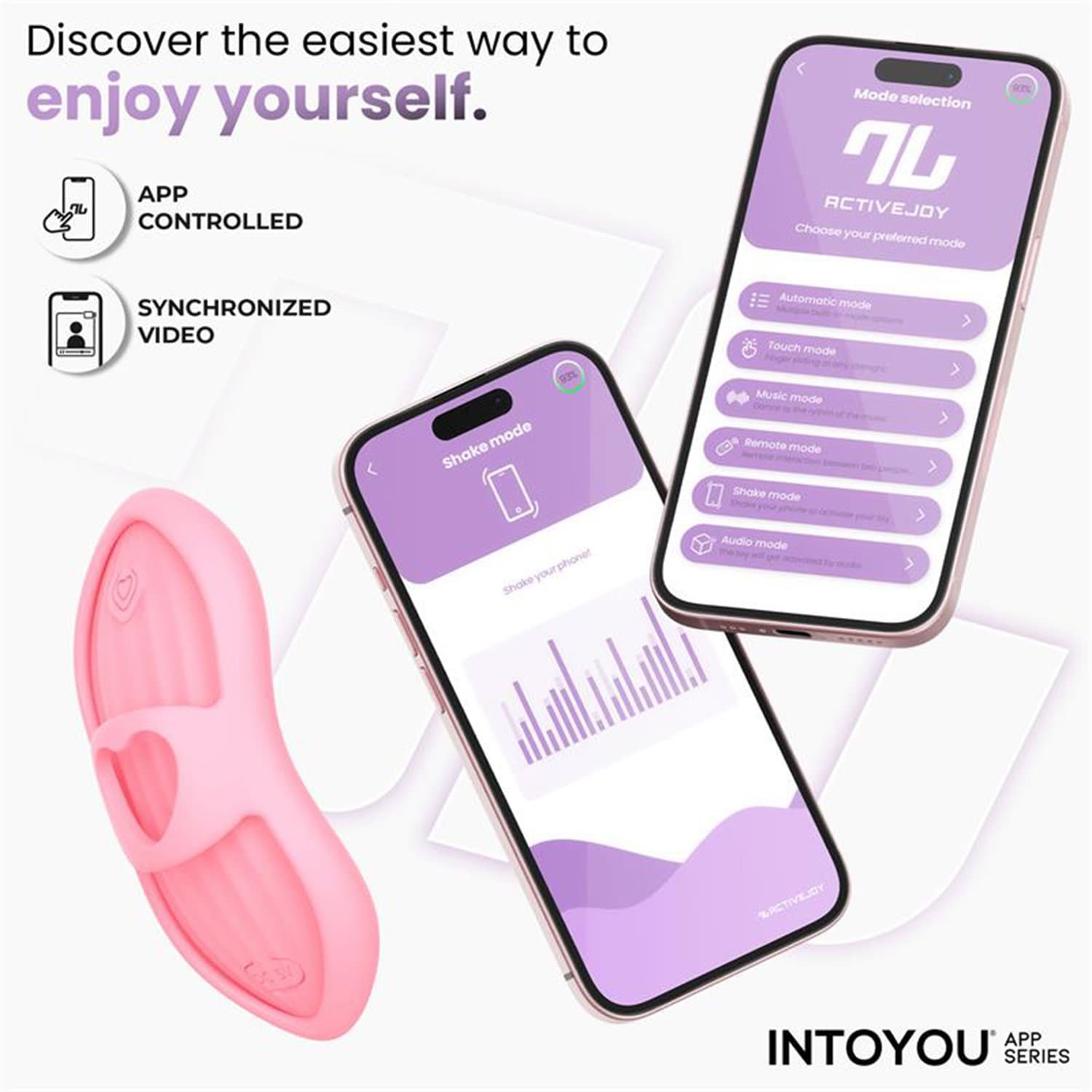 IY - Laia - Verwarmde vingervibrator met app-bediening - Roze 8