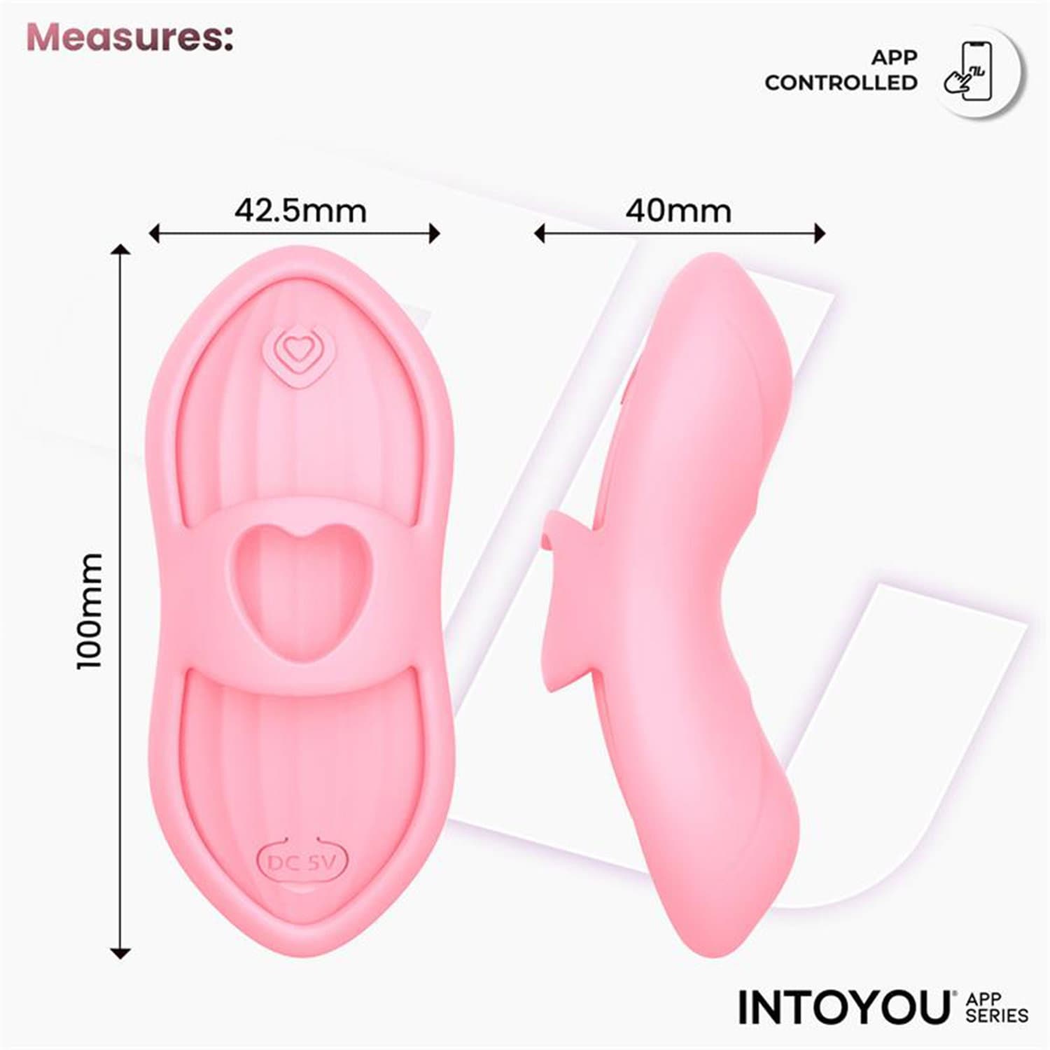 IY - Laia - Verwarmde vingervibrator met app-bediening - Roze 9