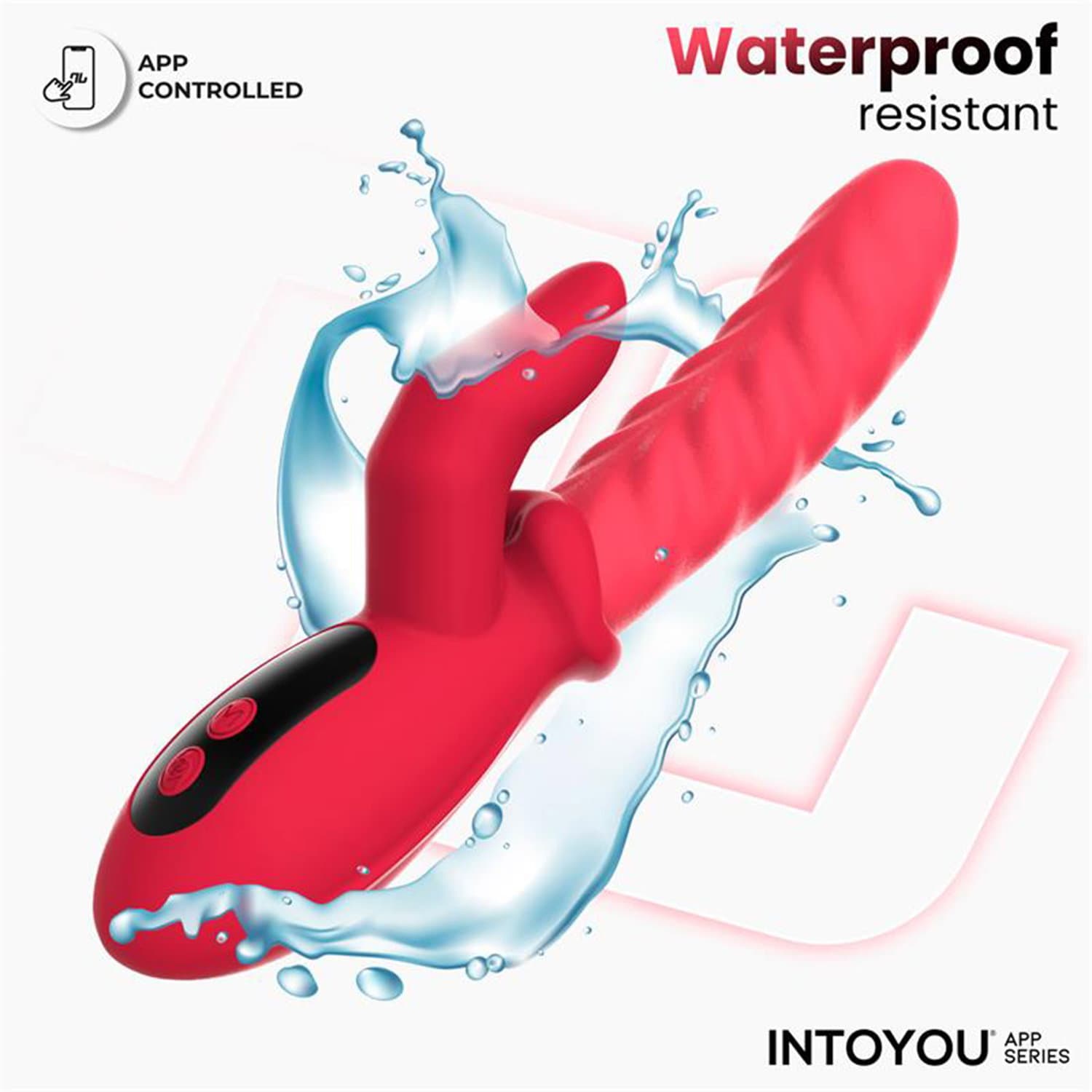 IY - Tingly - Vibrator en vinger met app-bediening - Rood 8