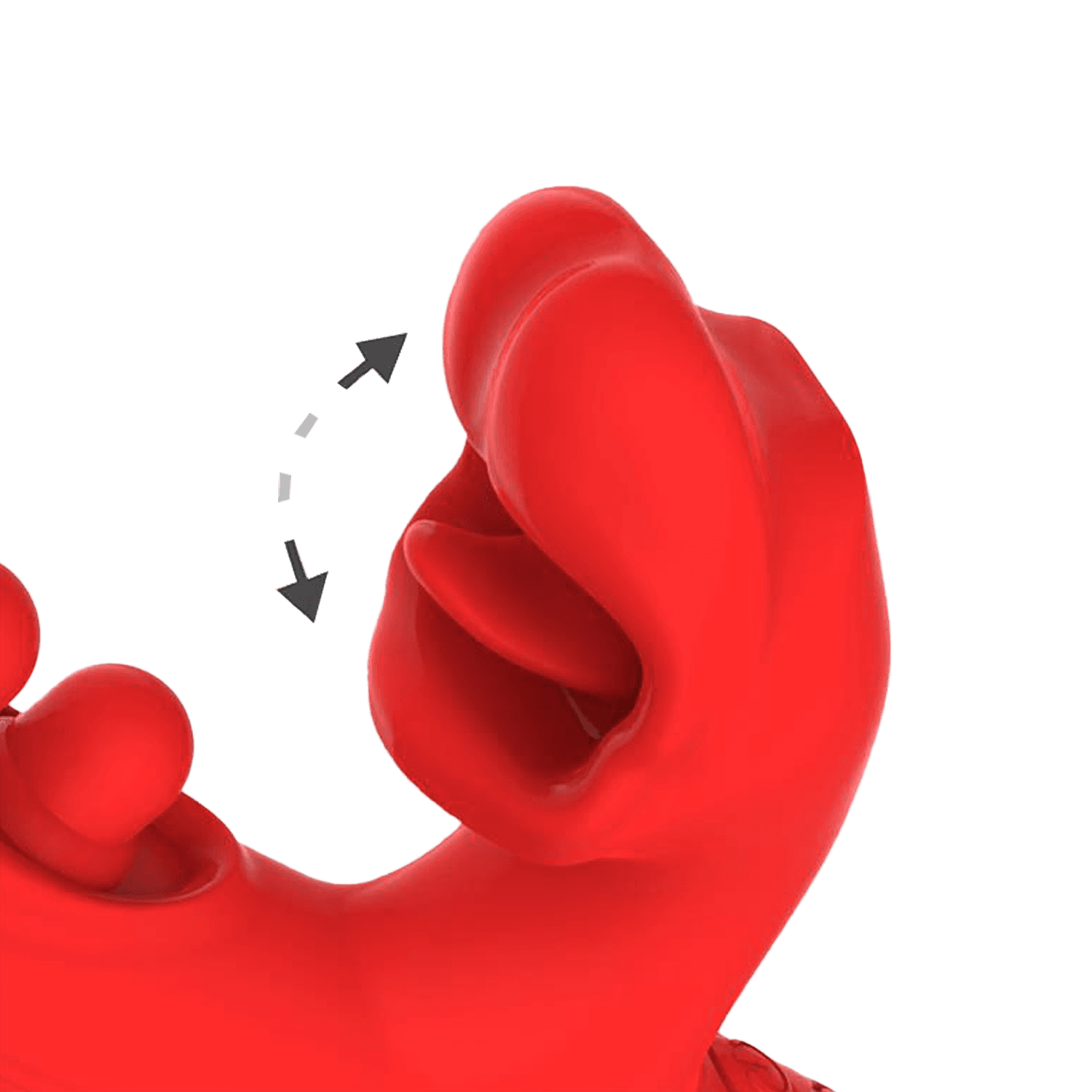 IY - Trixy - Triple Tapping mondvibrator met app-bediening - Rood 5