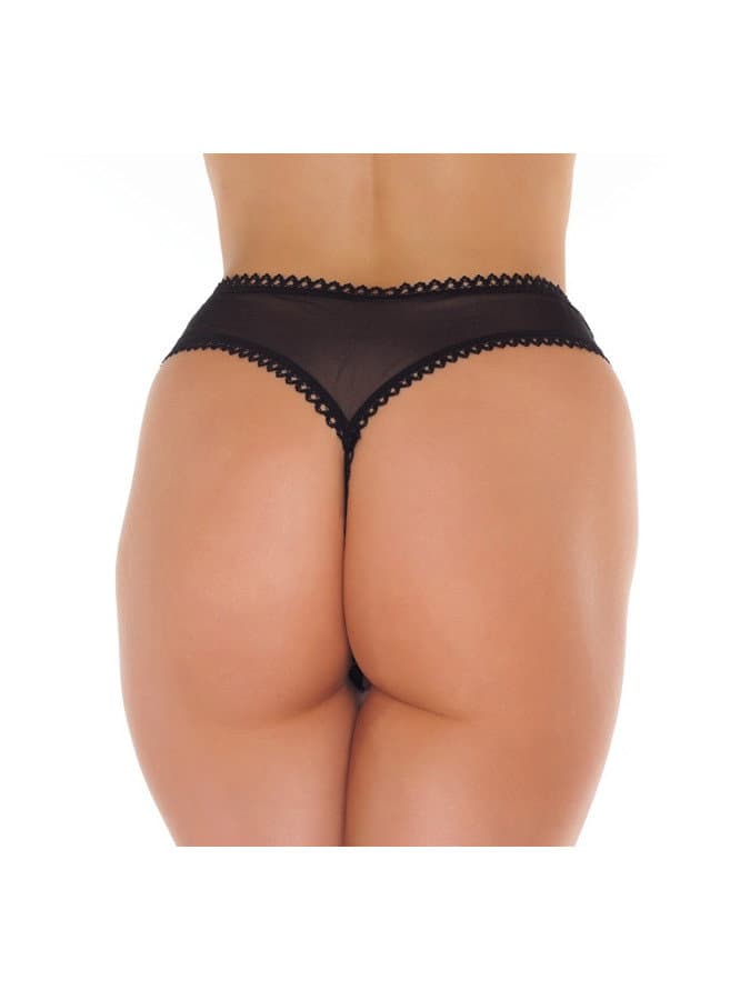 Amorable by Rimba - Open String - One Size - Zwart (art. 1200) 3