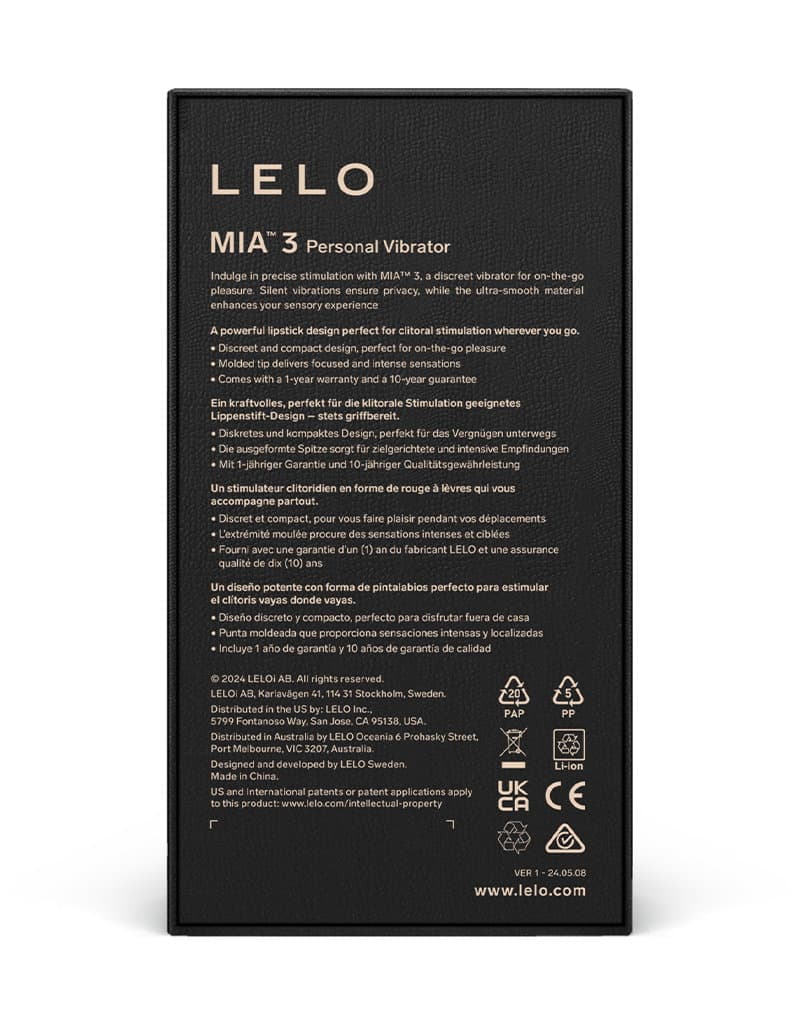 Lelo - Mia 3 - Pucker Up - Zwart 7