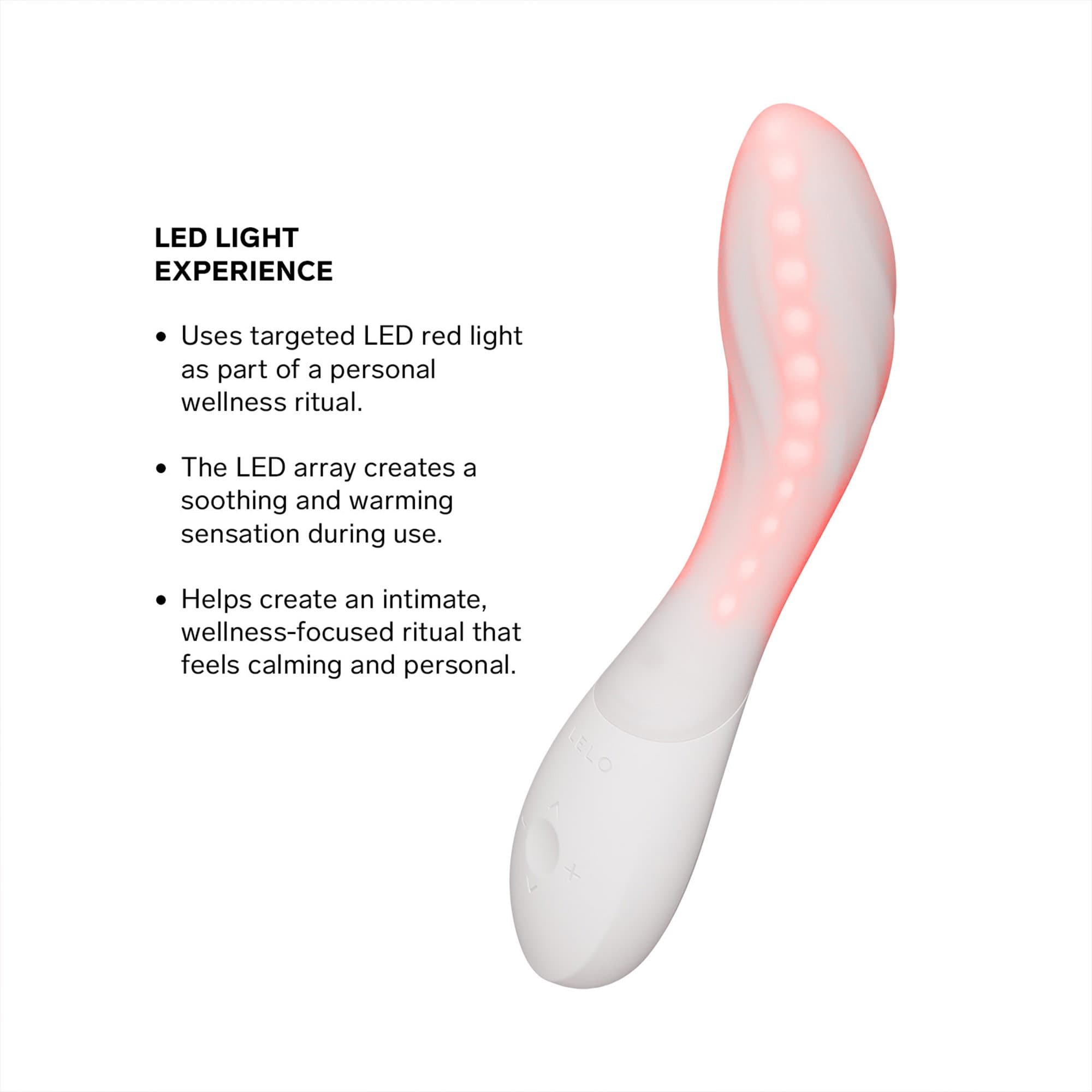 LELO - Mona Spectra - Wellness-massageapparaat met rood licht - Wit 7