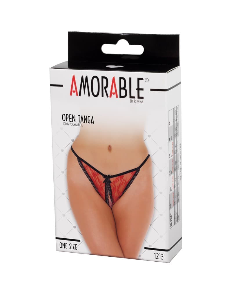 Amorable by Rimba - Open Tanga - One Size - Rood 2