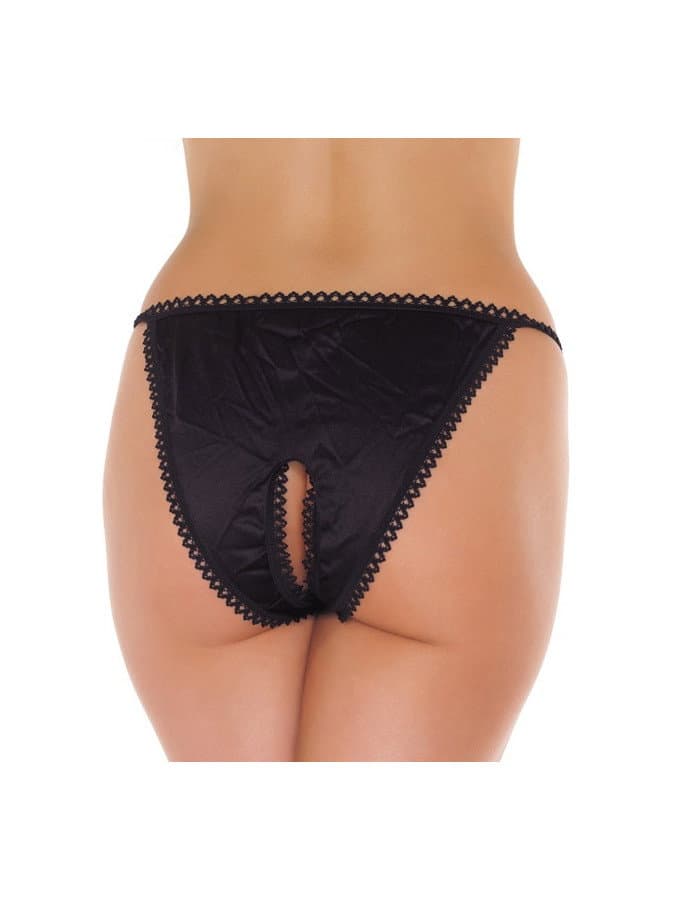 Amorable by Rimba - Open Tanga - One Size - Zwart (art. 1215) 3
