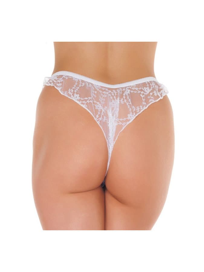 Amorable by Rimba - Open Brazilian Slip - One Size - Wit 2