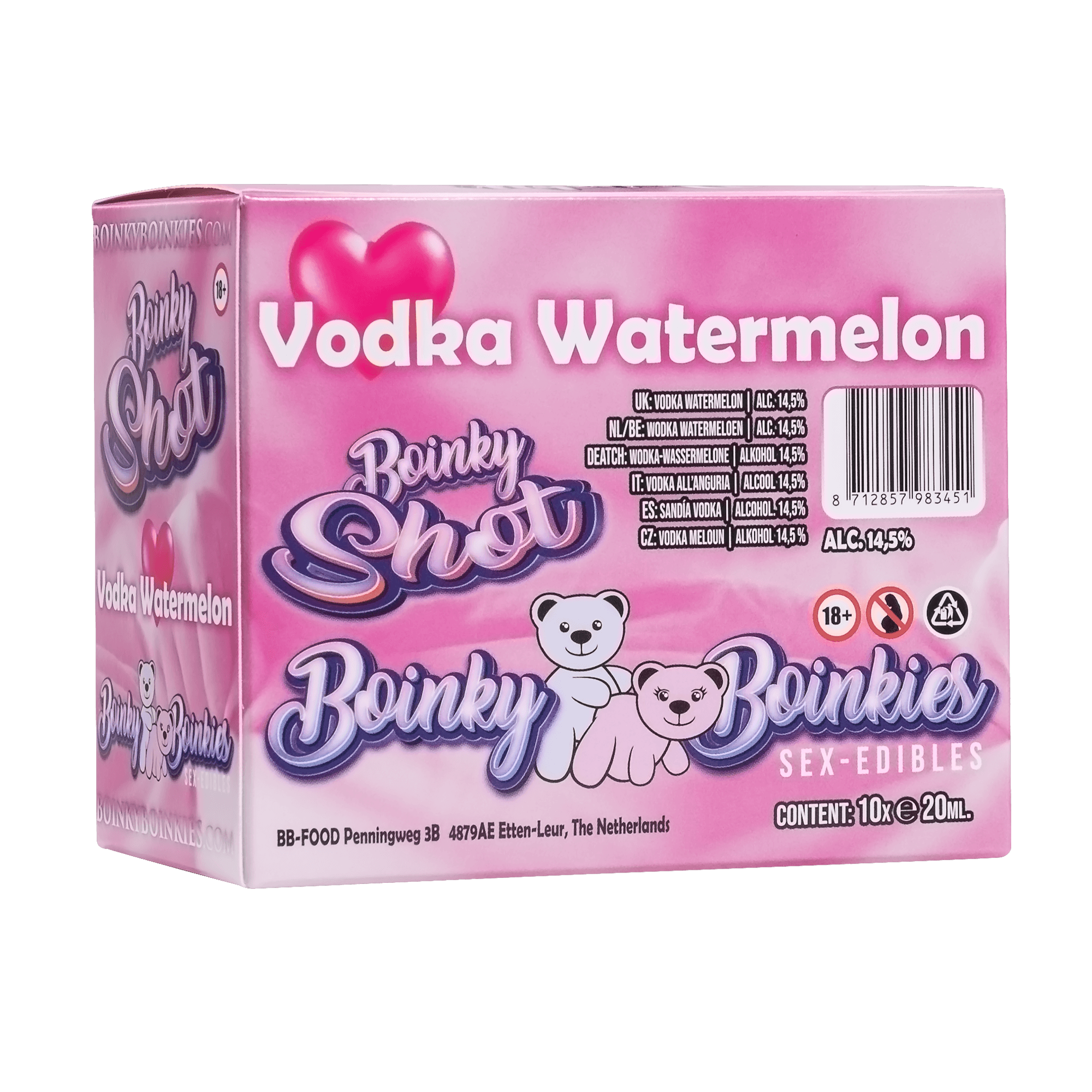 Boinky - Boinky Shots Vodka Watermeloen – 14,5% vol. – 10x 20 ml 3