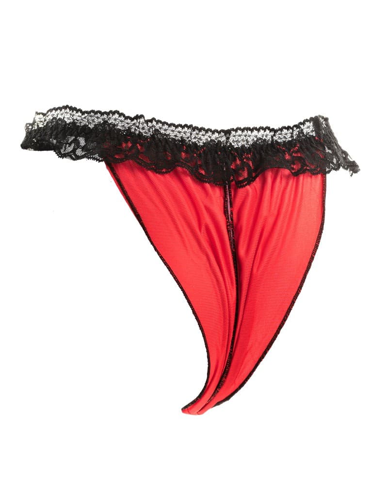 Amorable by Rimba - Open String - One Size - Zwart / Rood 7
