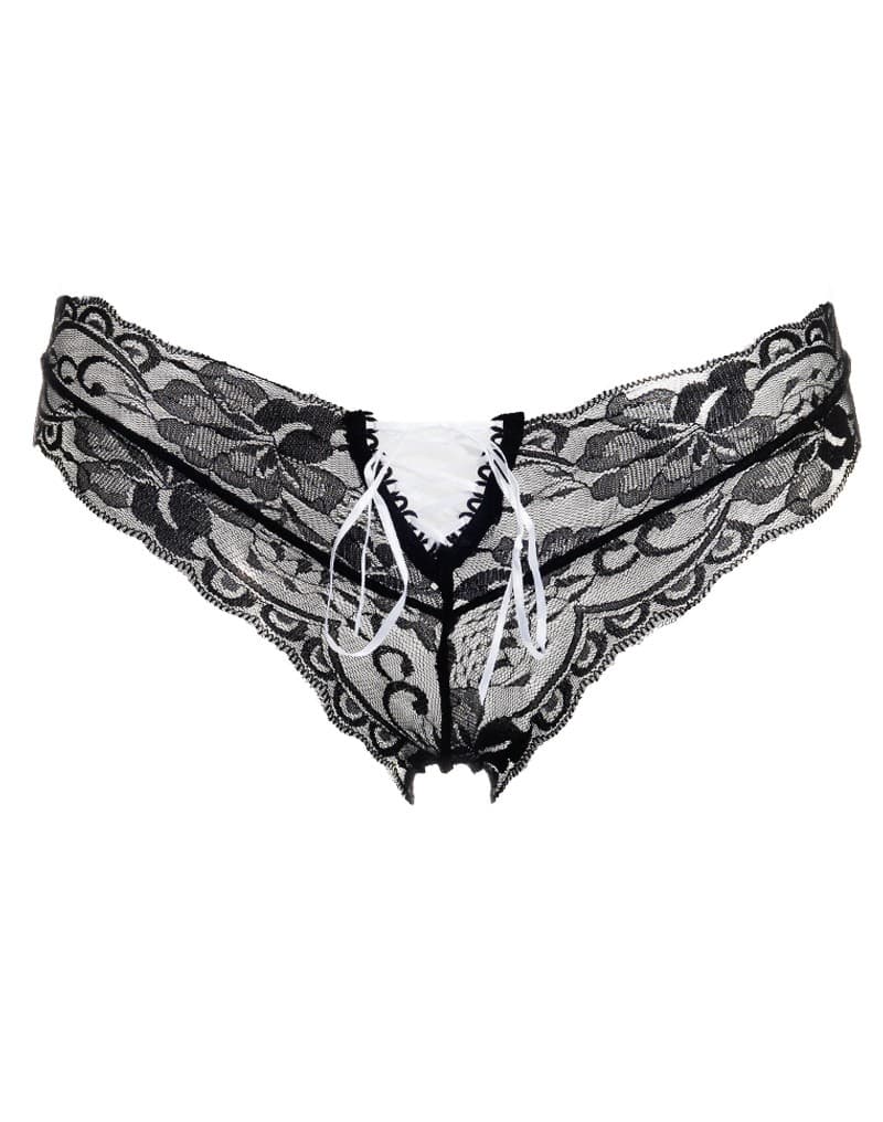 Amorable by Rimba - Slip - One Size - Zwart / Wit 4