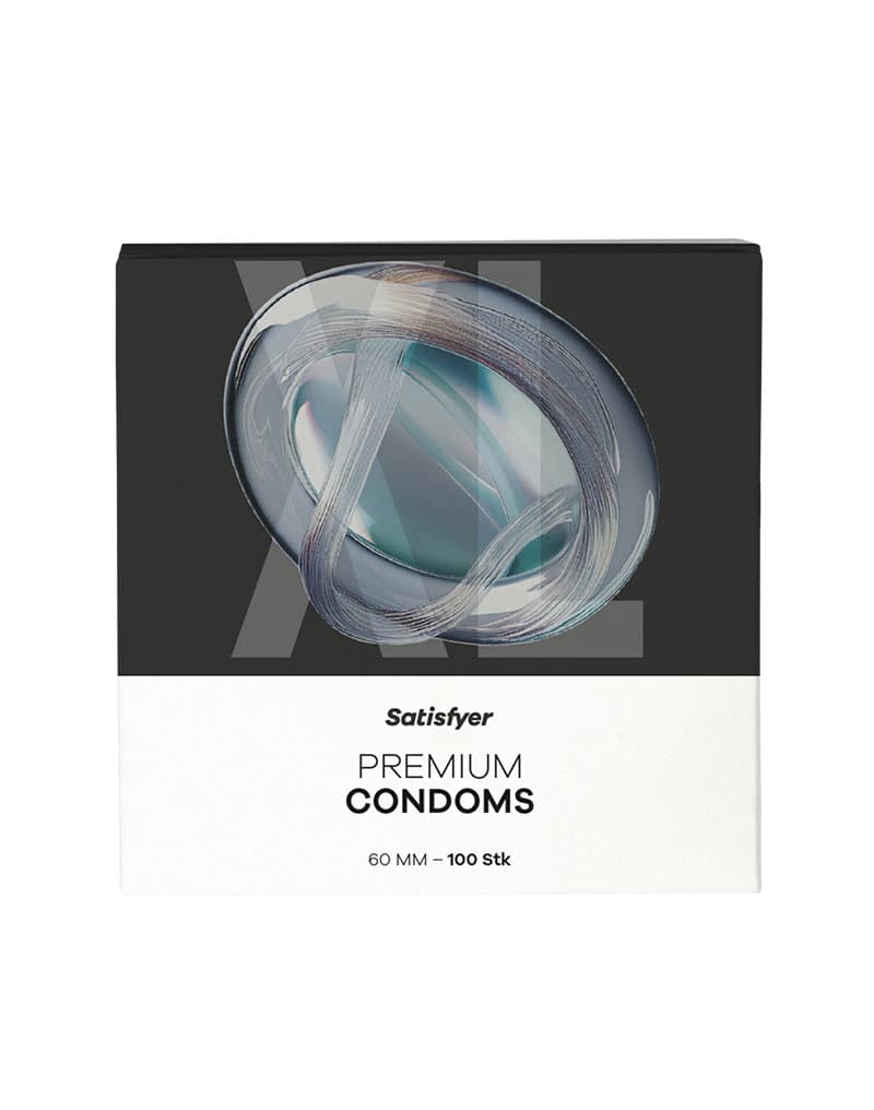 Satisfyer - Condooms - Maat 60 (XL) - 100 stuks