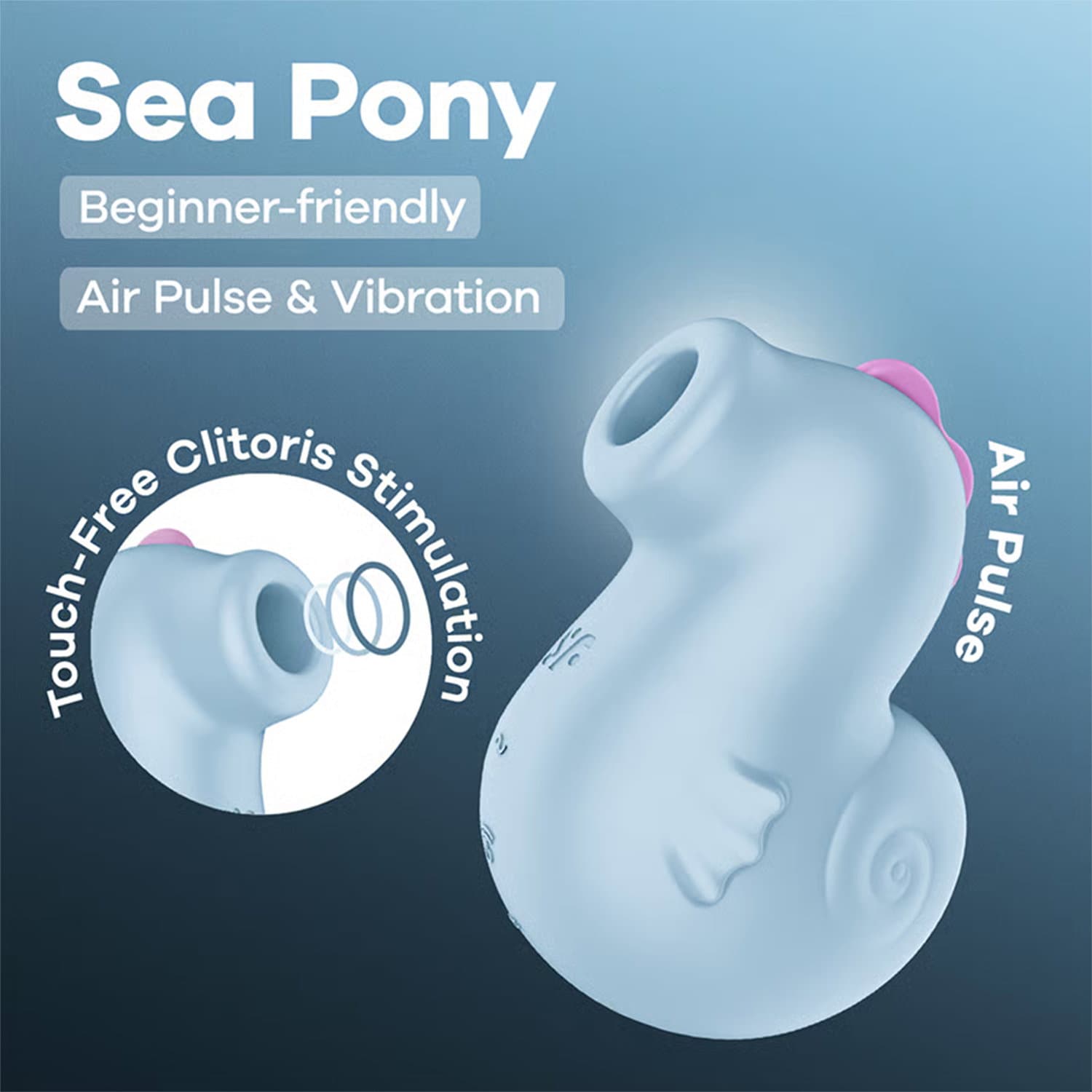Satisfyer - Sea Pony - Luchtpulsvibrator - Blauw 4