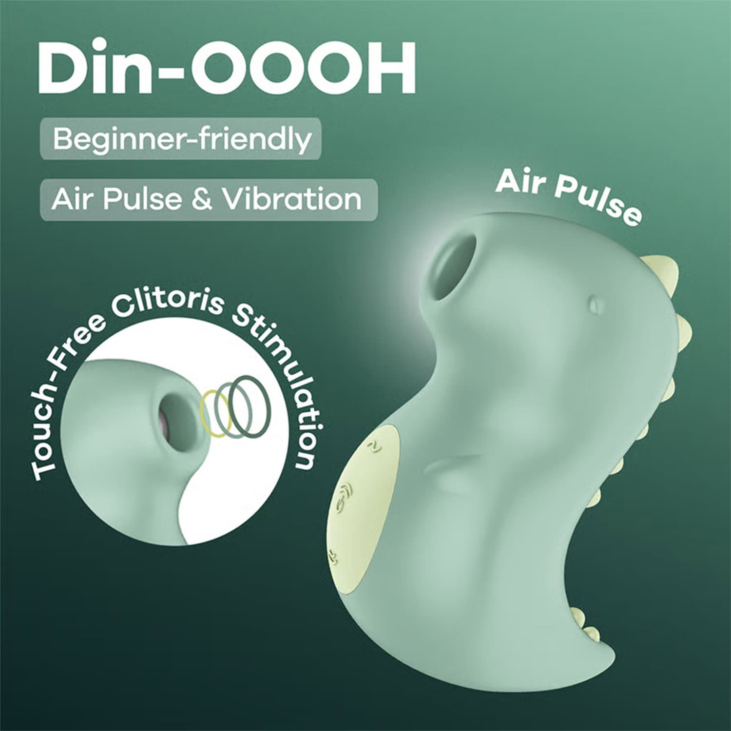 Satisfyer - Din-OOOH - Luchtpulsvibrator - Groen 3