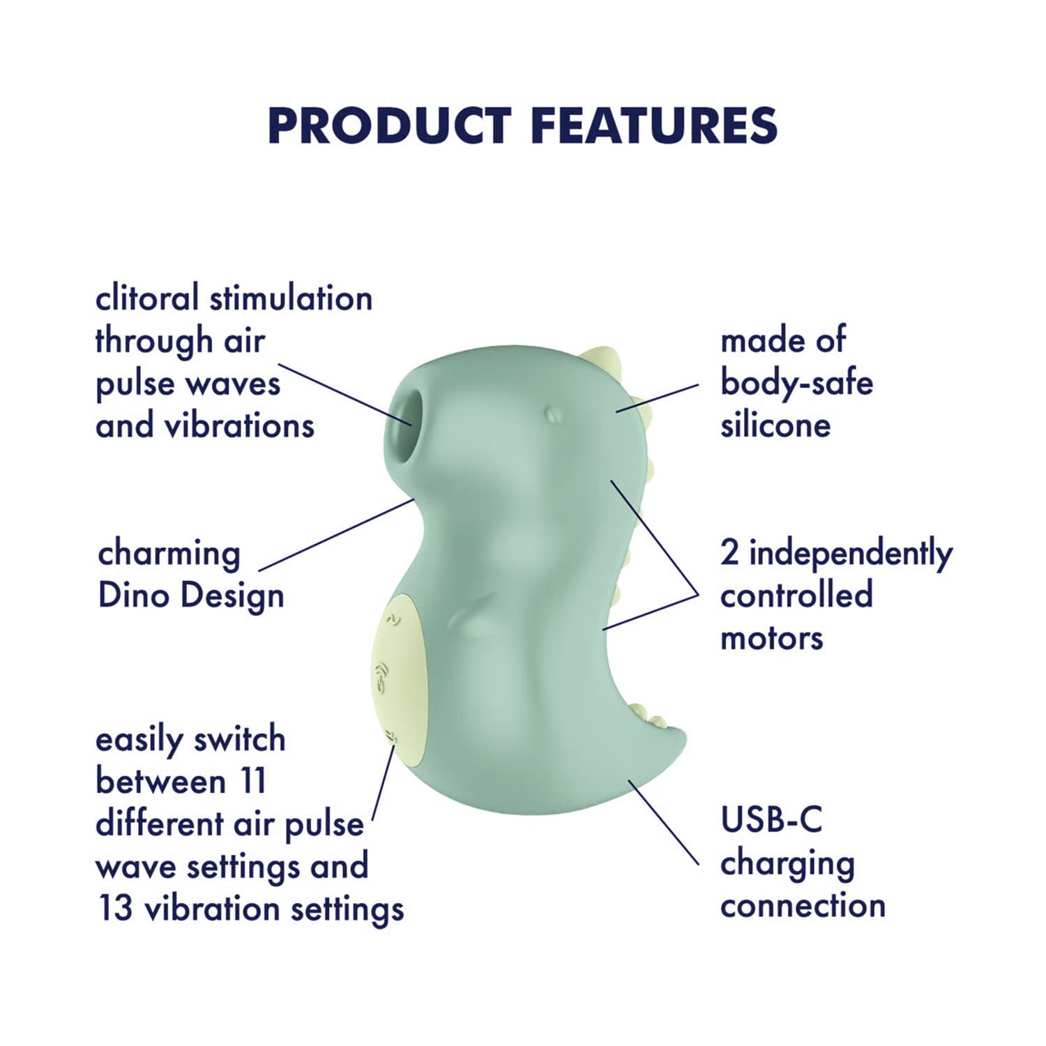 Satisfyer - Din-OOOH - Luchtpulsvibrator - Groen 5