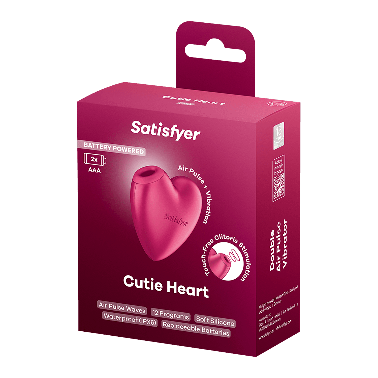 Satisfyer - Battery Series - Cutie Heart - Air Pulse Vibrator - Roze 2