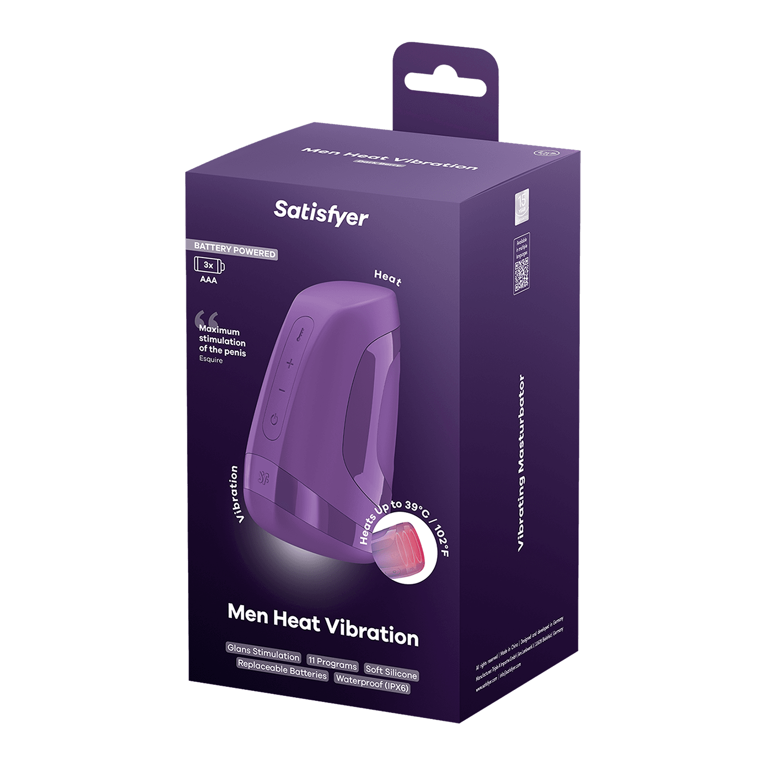 Satisfyer - Battery Series - Men Heat - Masturbator - Paars 2