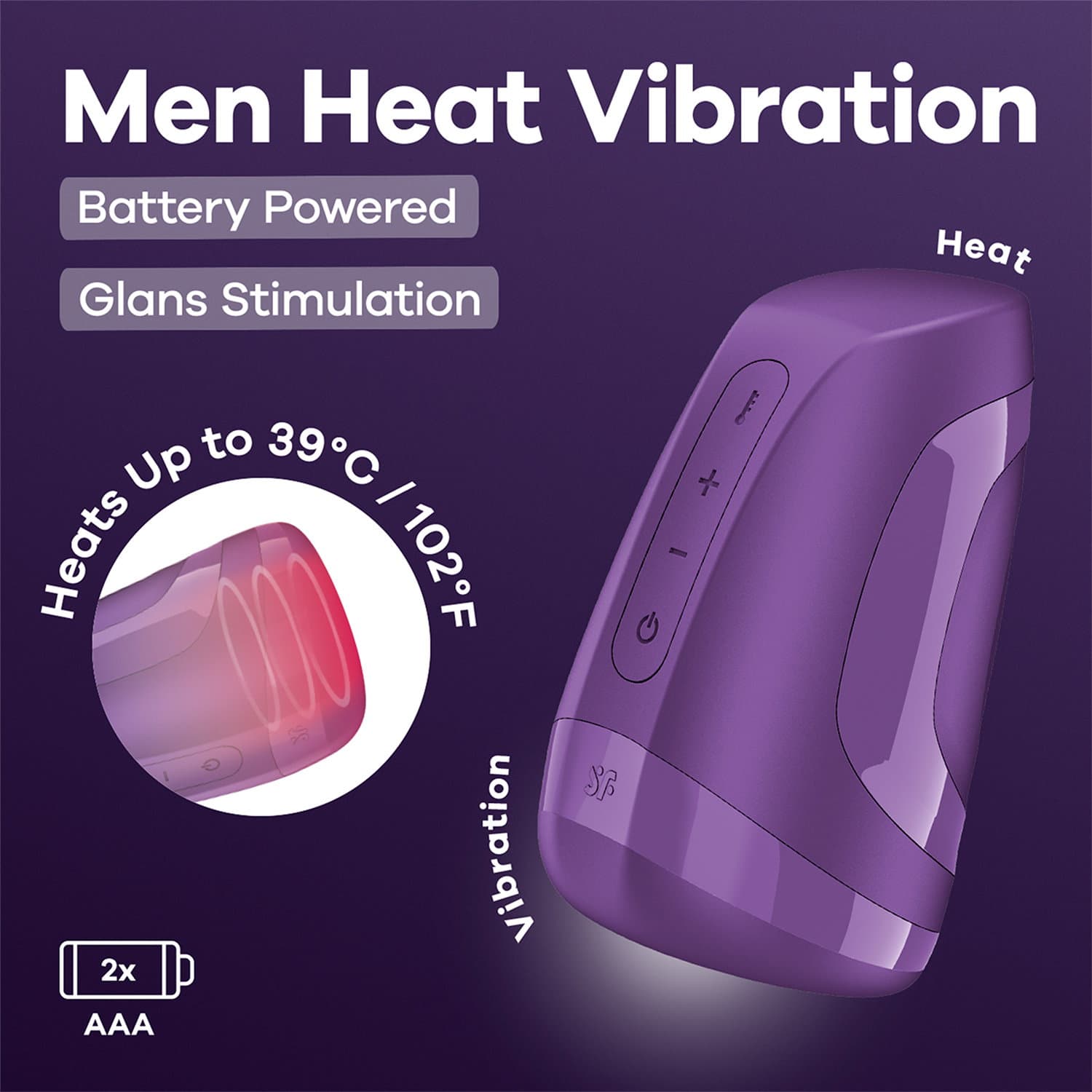 Satisfyer - Battery Series - Men Heat - Masturbator - Paars 8