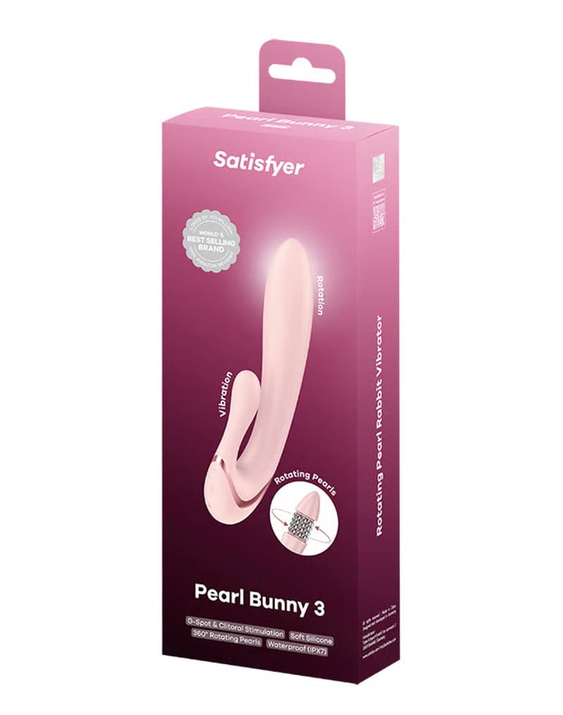 Satisfyer - Pearl Bunny 3 - Roterende Rabbit Vibrator - Roze 2