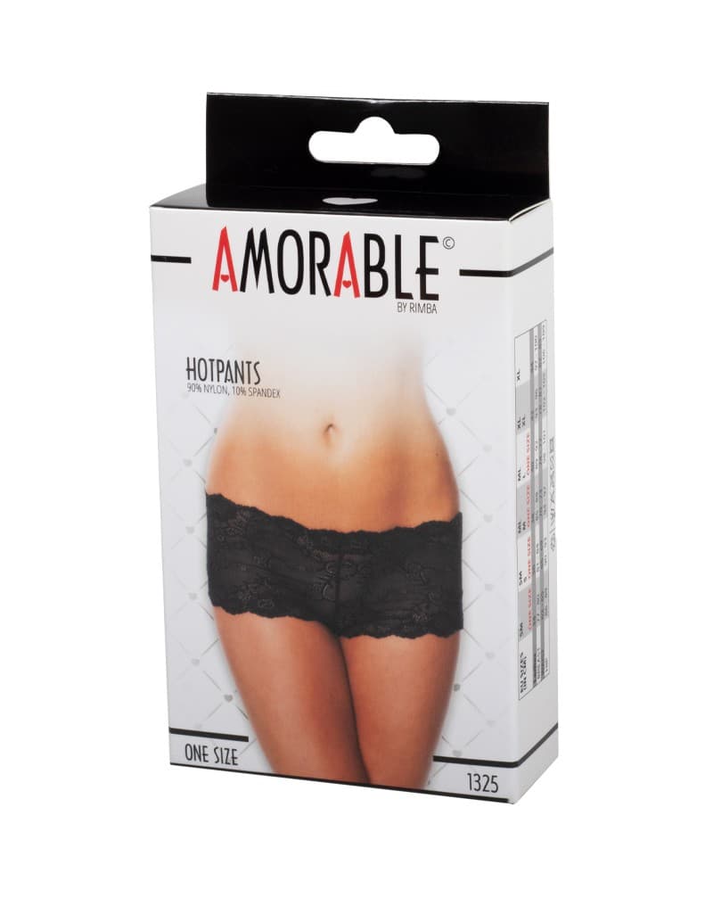 Amorable by Rimba - Hotpants - One Size - Zwart 2