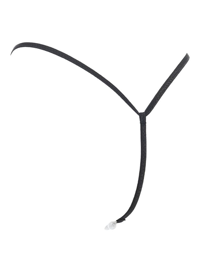 Amorable by Rimba - G-string met parels - One Size - Zwart (art. 1331) 6