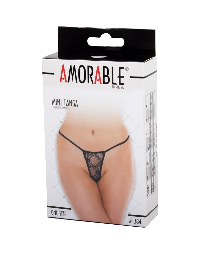 Amorable by Rimba - Mini String - One Size - Zwart (art. 1384) 2