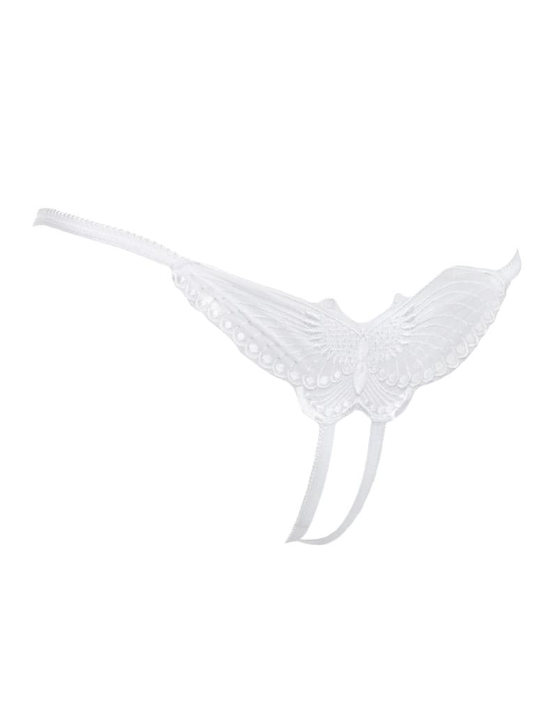 Amorable by Rimba - Open Vlinder String - One Size - Wit 5