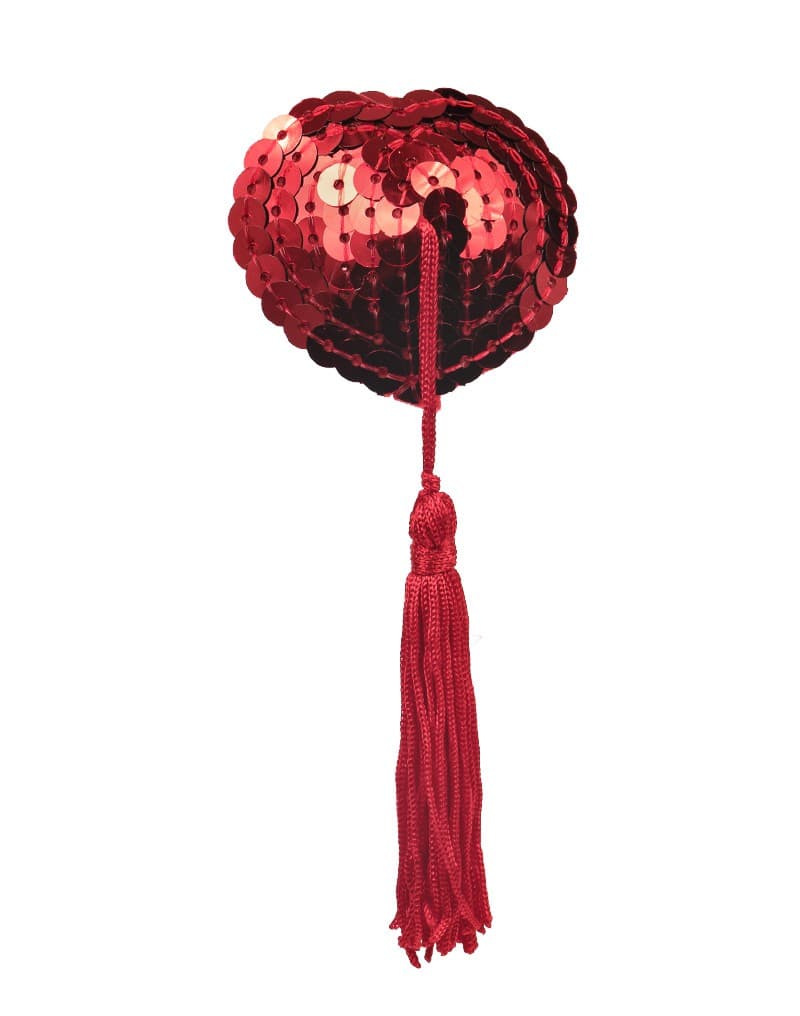 Amorable by Rimba - Tepel Bedekkers met Franjes - Rood 6
