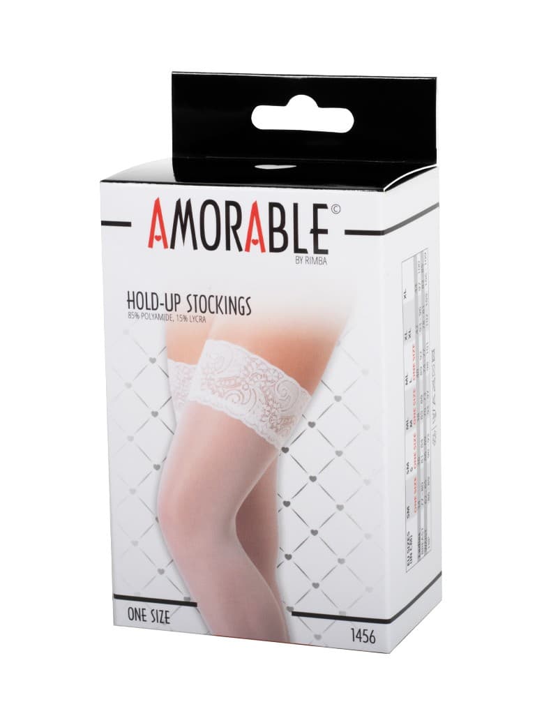 Amorable by Rimba - Hold-Up Kousen - One Size - Wit 2