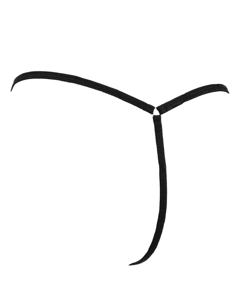 Amorable by Rimba - Mini G-string met Ritssluiting - One Size - Zwart 7