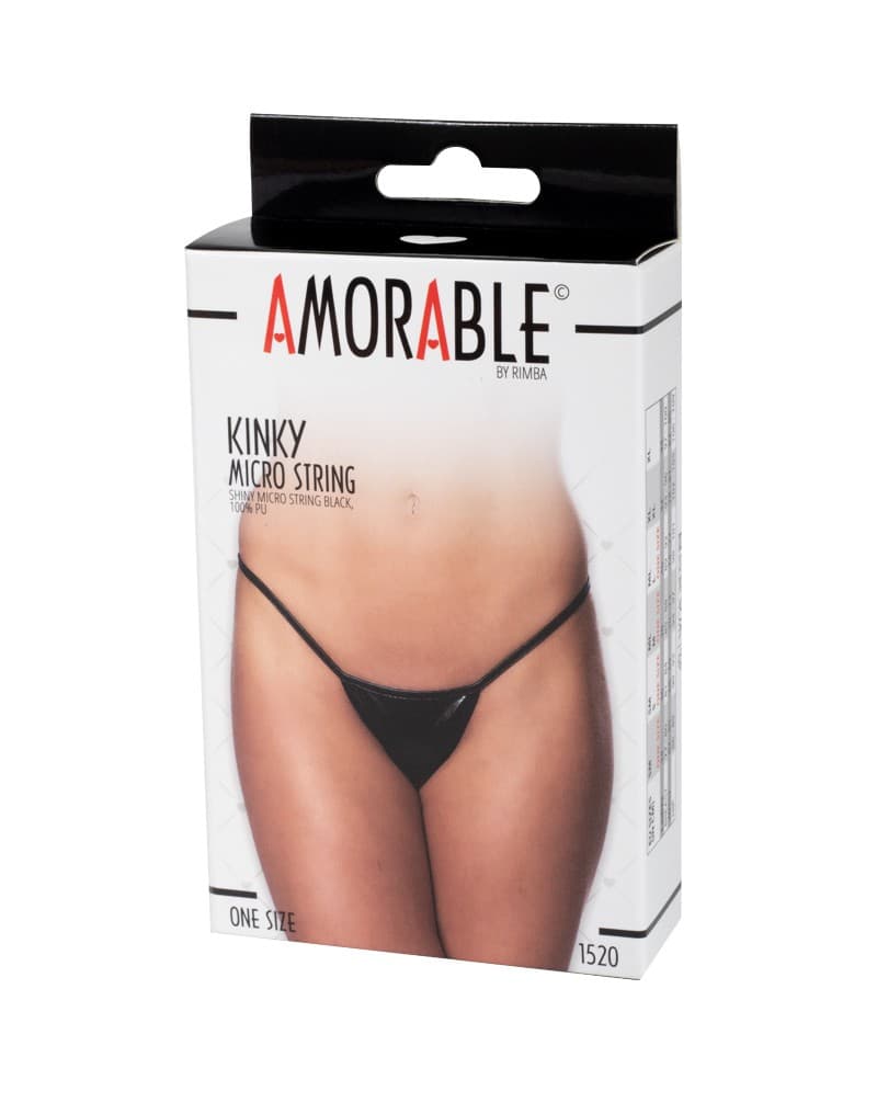 Amorable by Rimba - Mini String - One Size - Zwart 3