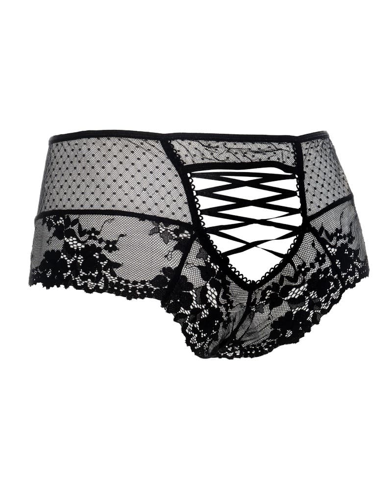Amorable by Rimba - Slip met Open Achterkant - One Size - Zwart (art. 1528) 7