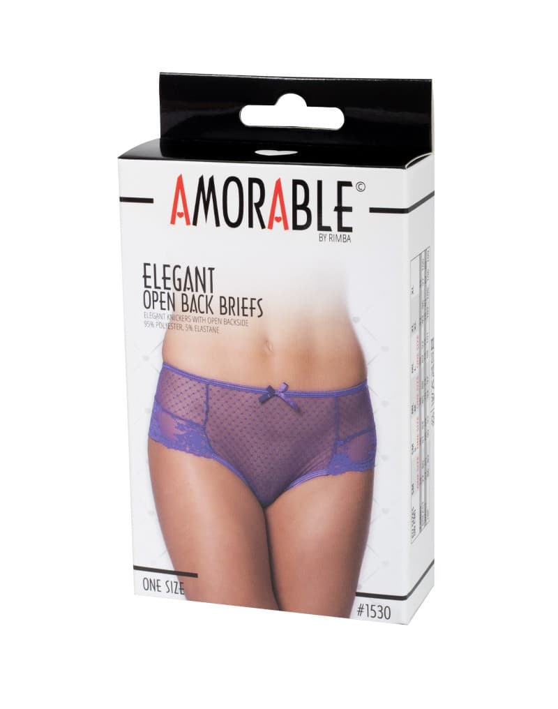 Amorable by Rimba - Slip met Open Achterkant - One Size - Paars 2
