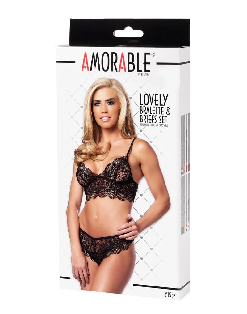 Amorable by Rimba - Bralette met Slip - Zwart 2