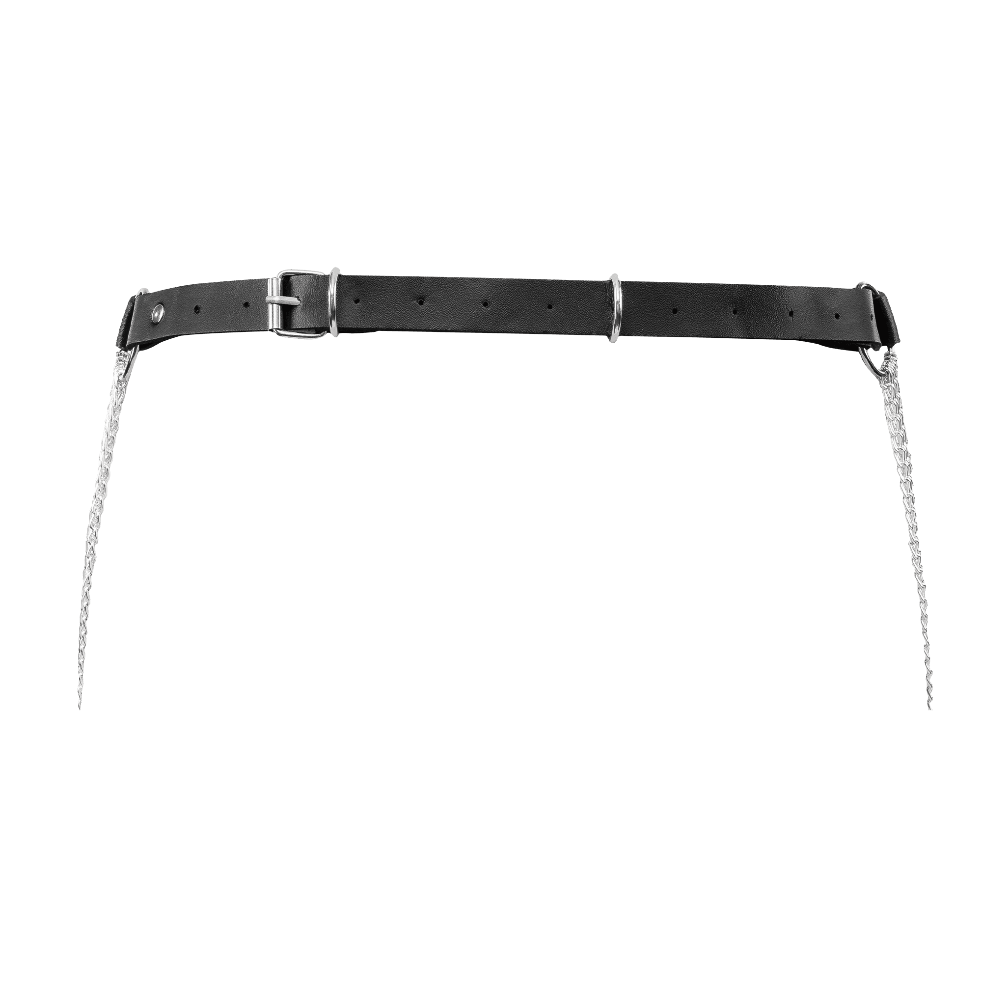 Amorable by Rimba - Jarretelgordel met kettingen - One Size - Zwart, Zilver 5