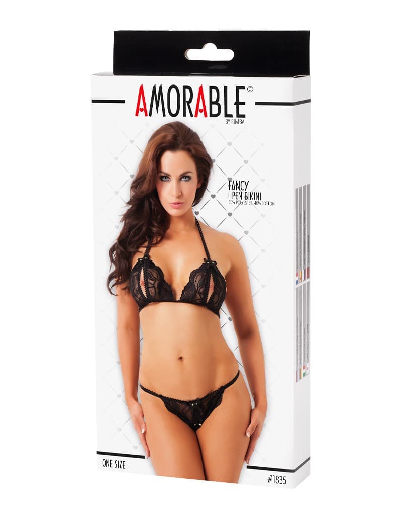Amorable by Rimba - Open Bikini - One Size - Zwart 2