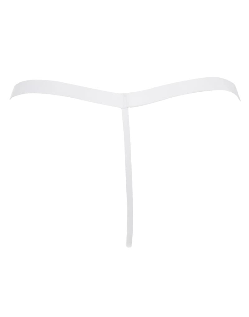 Amorable by Rimba - Doorzichtige string met ritssluiting - One Size - Wit 5