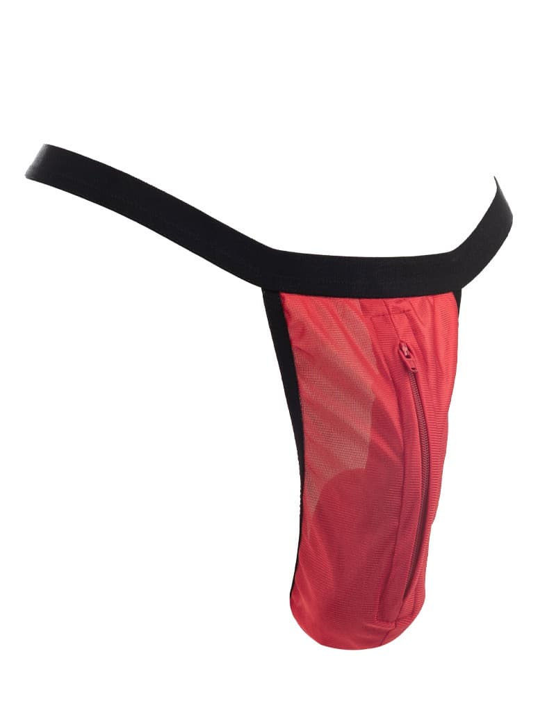 Amorable by Rimba - String met ritssluiting - One Size - Rood 5