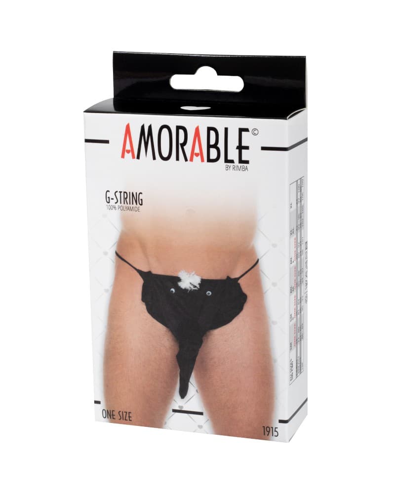Amorable by Rimba - String met olifantenkop - One Size - Zwart 2
