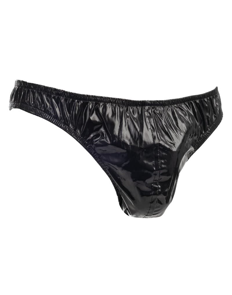 Amorable by Rimba - String met lak look - One Size - Zwart 4