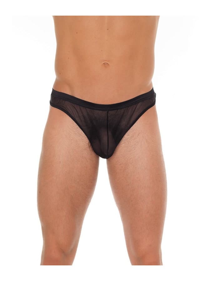 Amorable by Rimba - Doorzichtige string - One Size - Zwart (art. 1923)