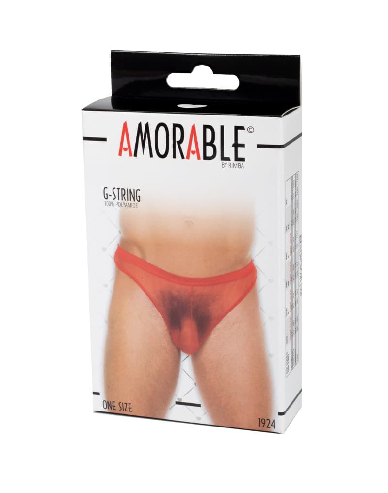 Amorable by Rimba - Doorzichtige string - One Size - Rood 2