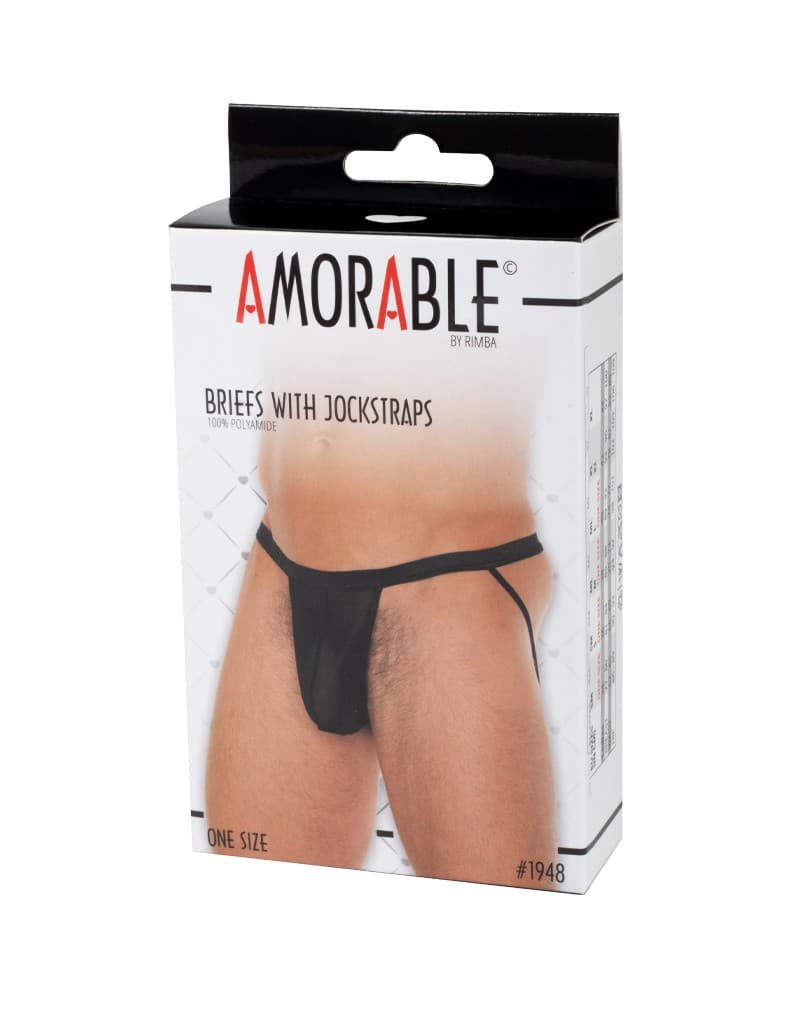 Amorable by Rimba - Doorzichtige jockstrap - One Size - Zwart 2