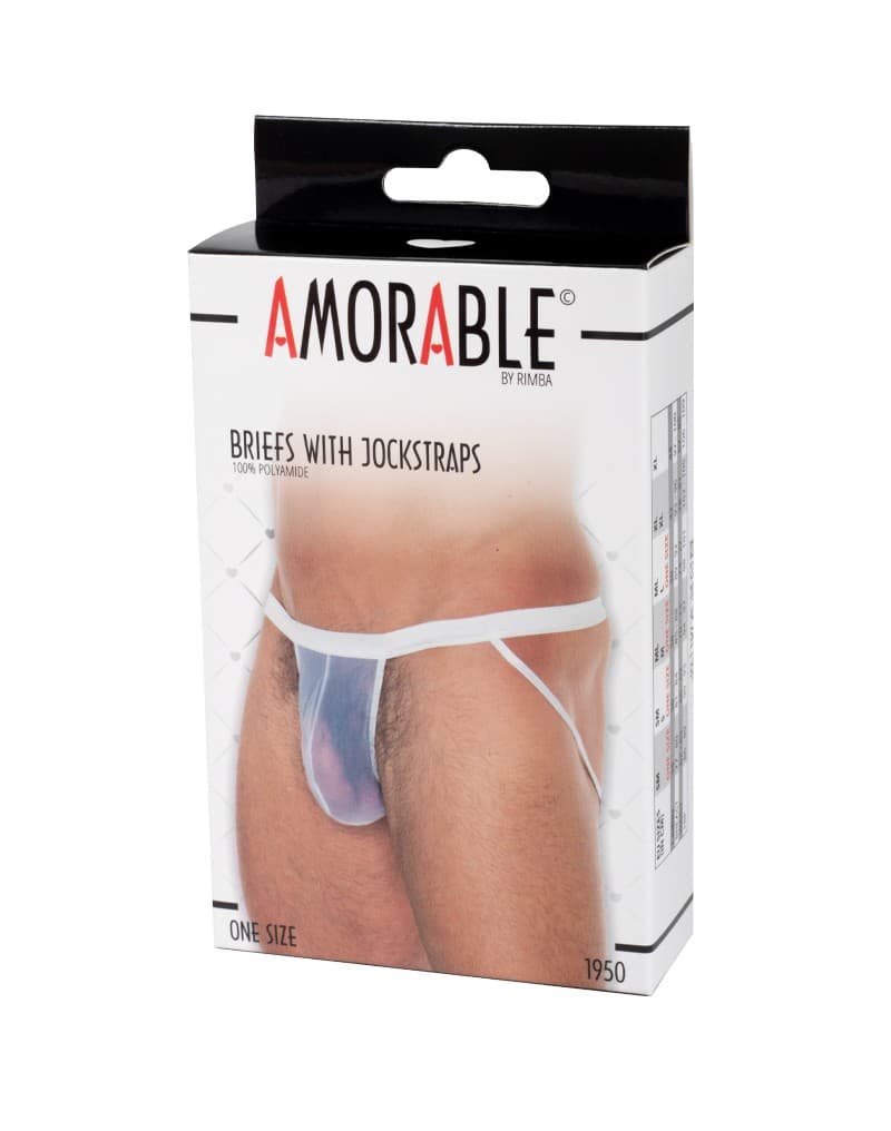 Amorable by Rimba - Doorzichtige jockstrap - One Size - Wit 2