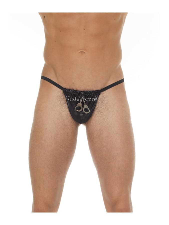 Amorable by Rimba - String met tekst - One Size - Zwart 1