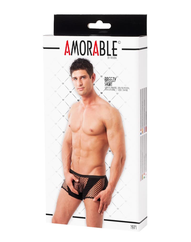 Amorable by Rimba - Boxershort met visnet   - Zwart 2