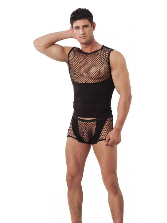 Amorable by Rimba - Boxershort met visnet   - Zwart
