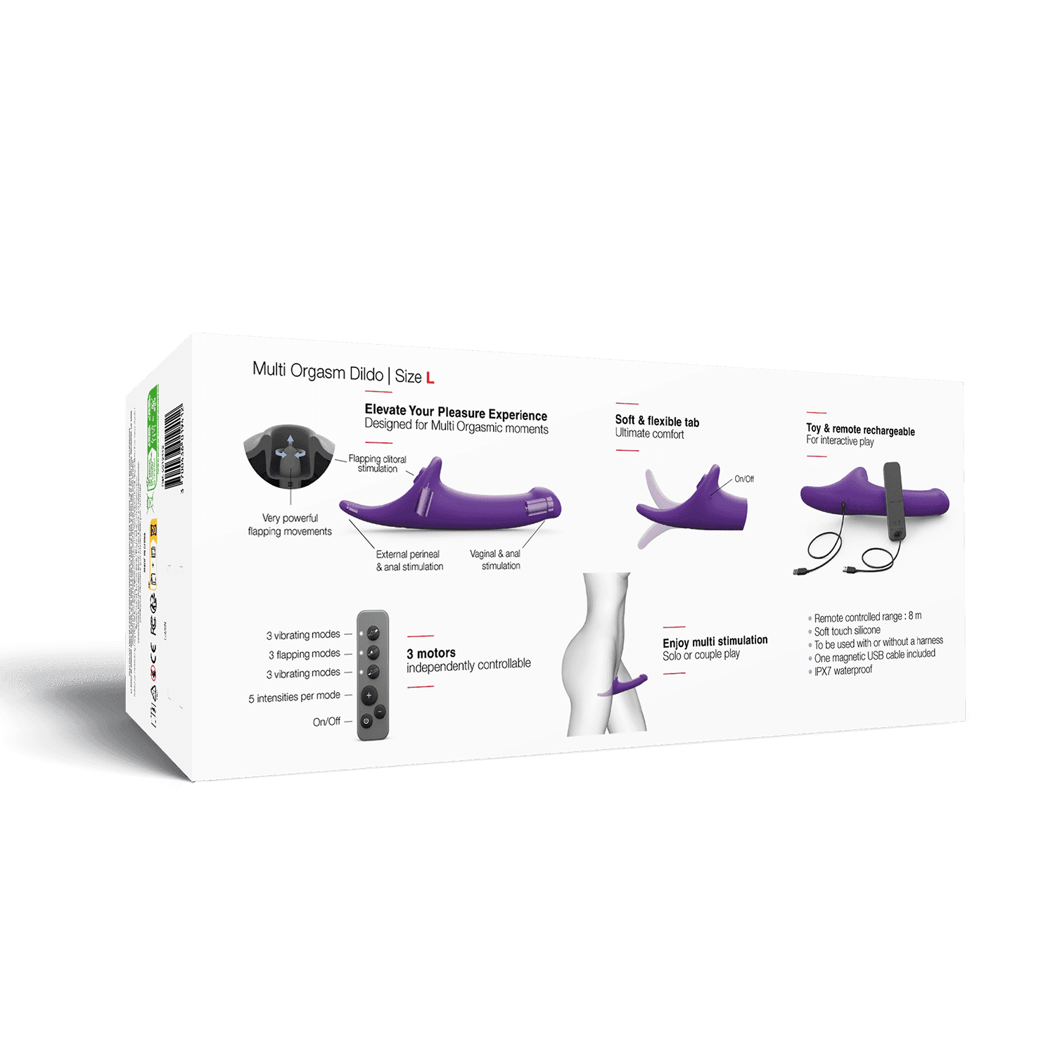 Strap-On-Me – Multi Orgasme Dildo – Maat L – Paars 3