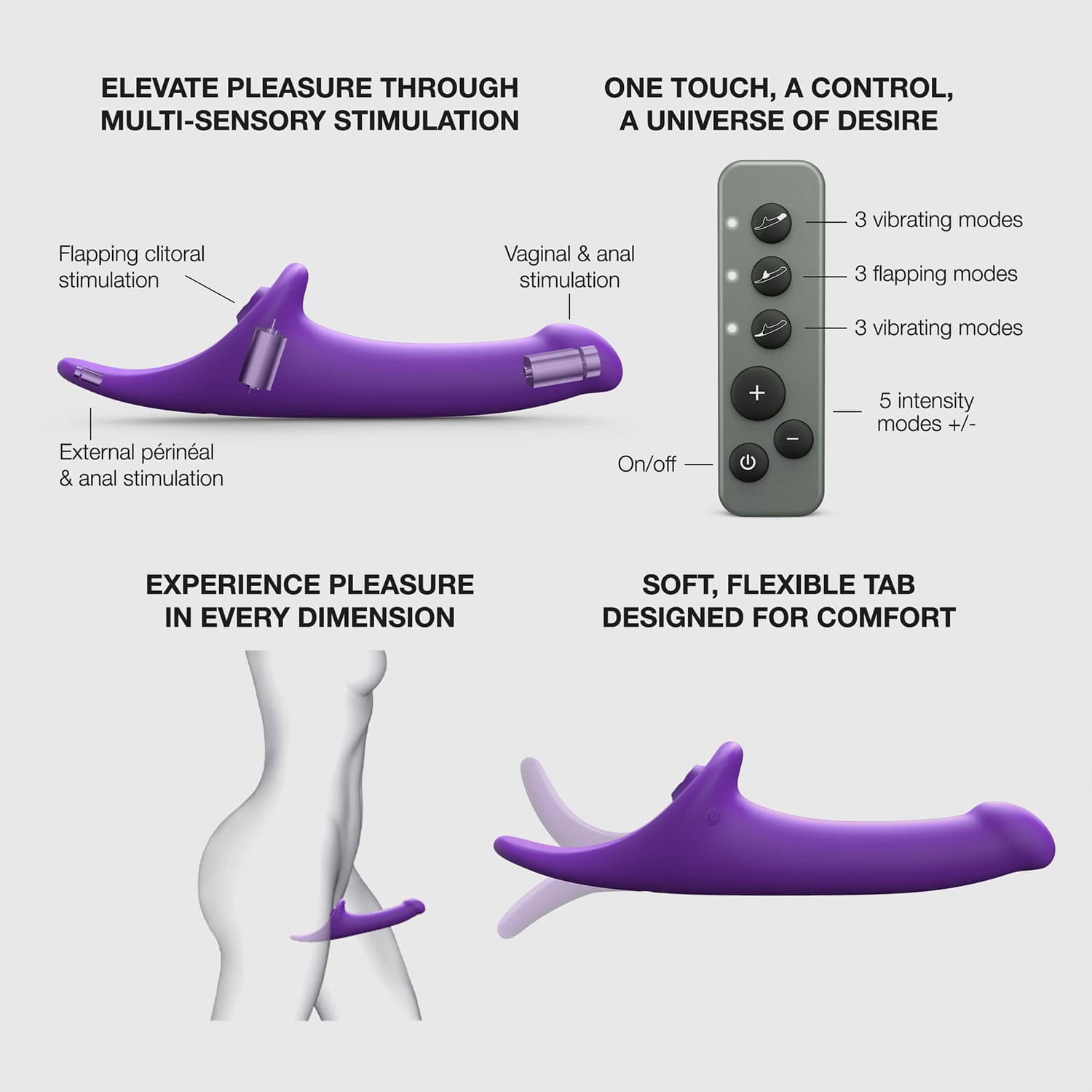Strap-On-Me – Multi Orgasme Dildo – Maat L – Paars 6